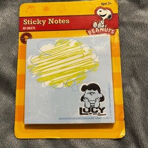 Peanuts Lucy Sticky Notes NIP 60 Sheets